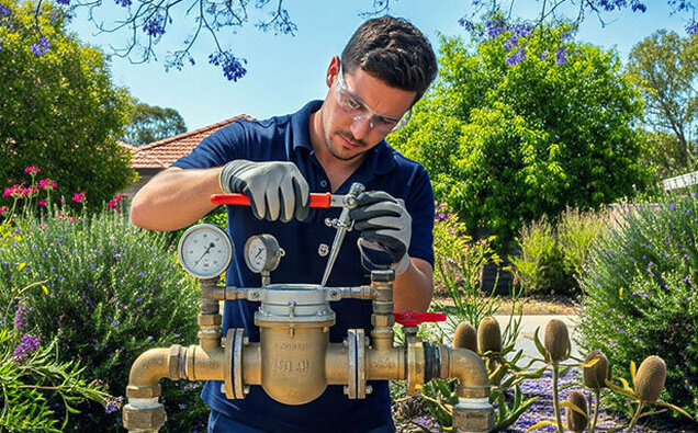 Plumber Checking Water Meter